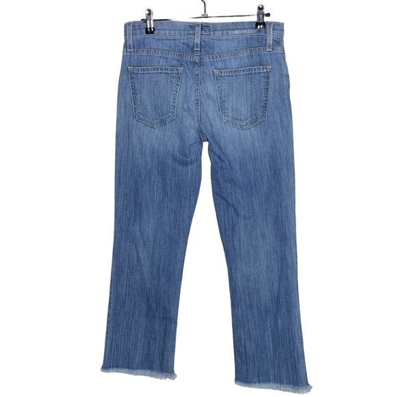Current Elliott The Kick Jean Blue Ocean Destroy With Raw Hem - Picture 5 of 5